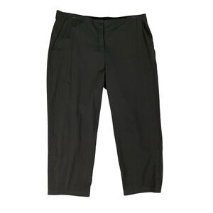Lululemon Pants Womens 12 Black In Power MR Cropped Flat Front Pocket Zip Fly